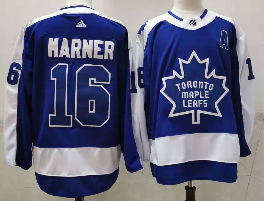 Men Toronto Maple Leafs #16 Marner Throwback Authentic Stitched 2020 Adidias NHL Jersey